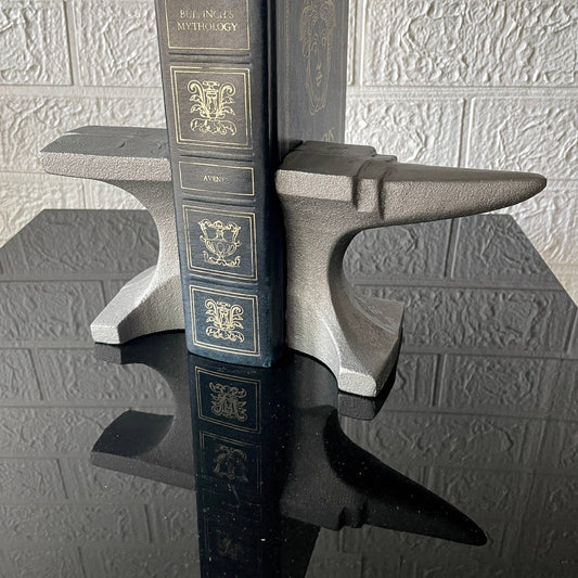 Cast Iron Anvil Bookends Set of 2 with Smooth Flat Top