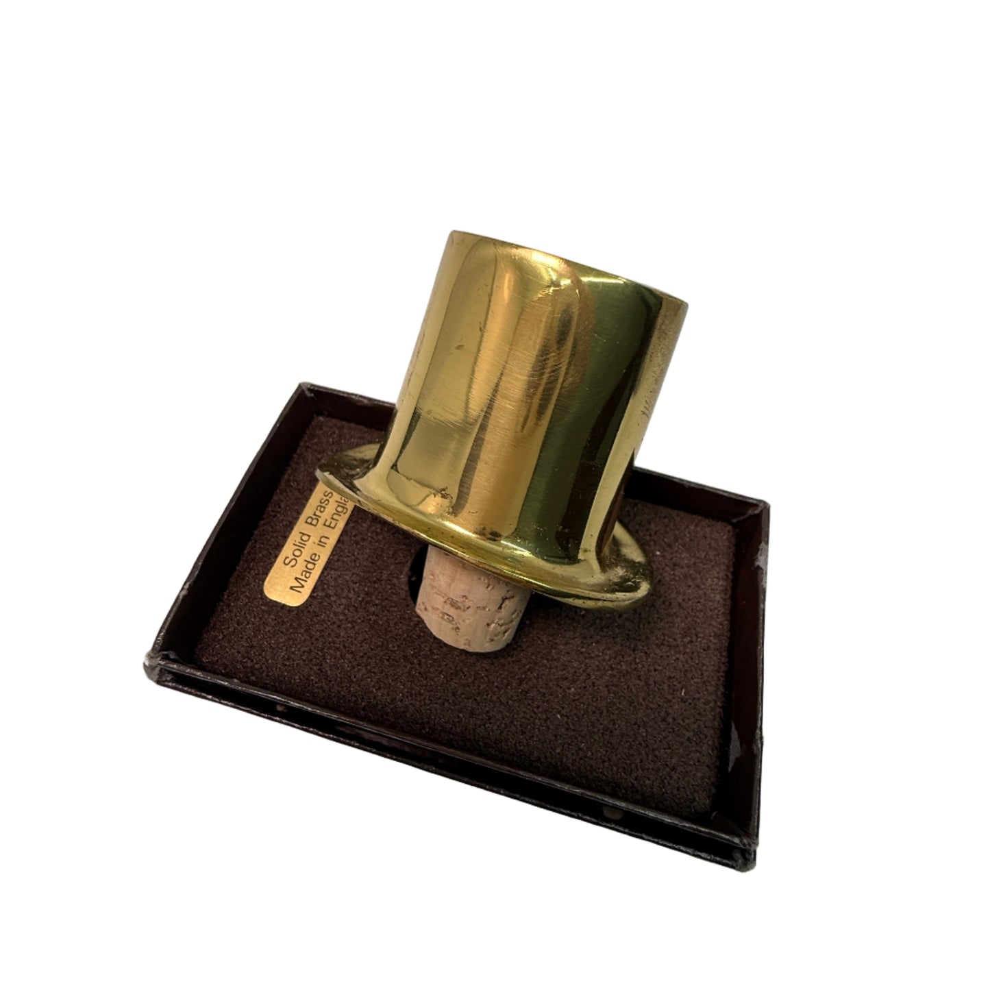 Solid Brass Vintage Top Hat Wine Stopper