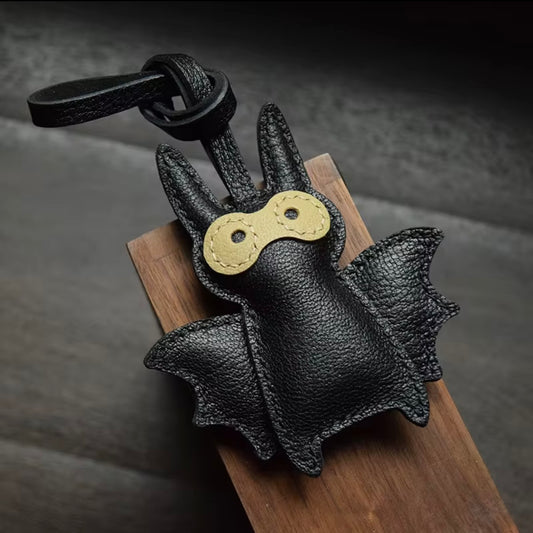 Genuine Leather Bat Handmade Bag Charm