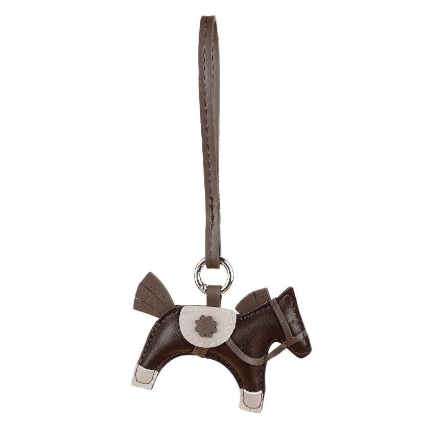 Adorabel Equestrian Pony Bag Charm in Brown & Cream