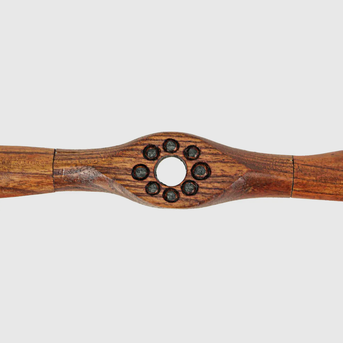 24 Inch Hand Carved Wooden Propeller Wall Sculpture RL