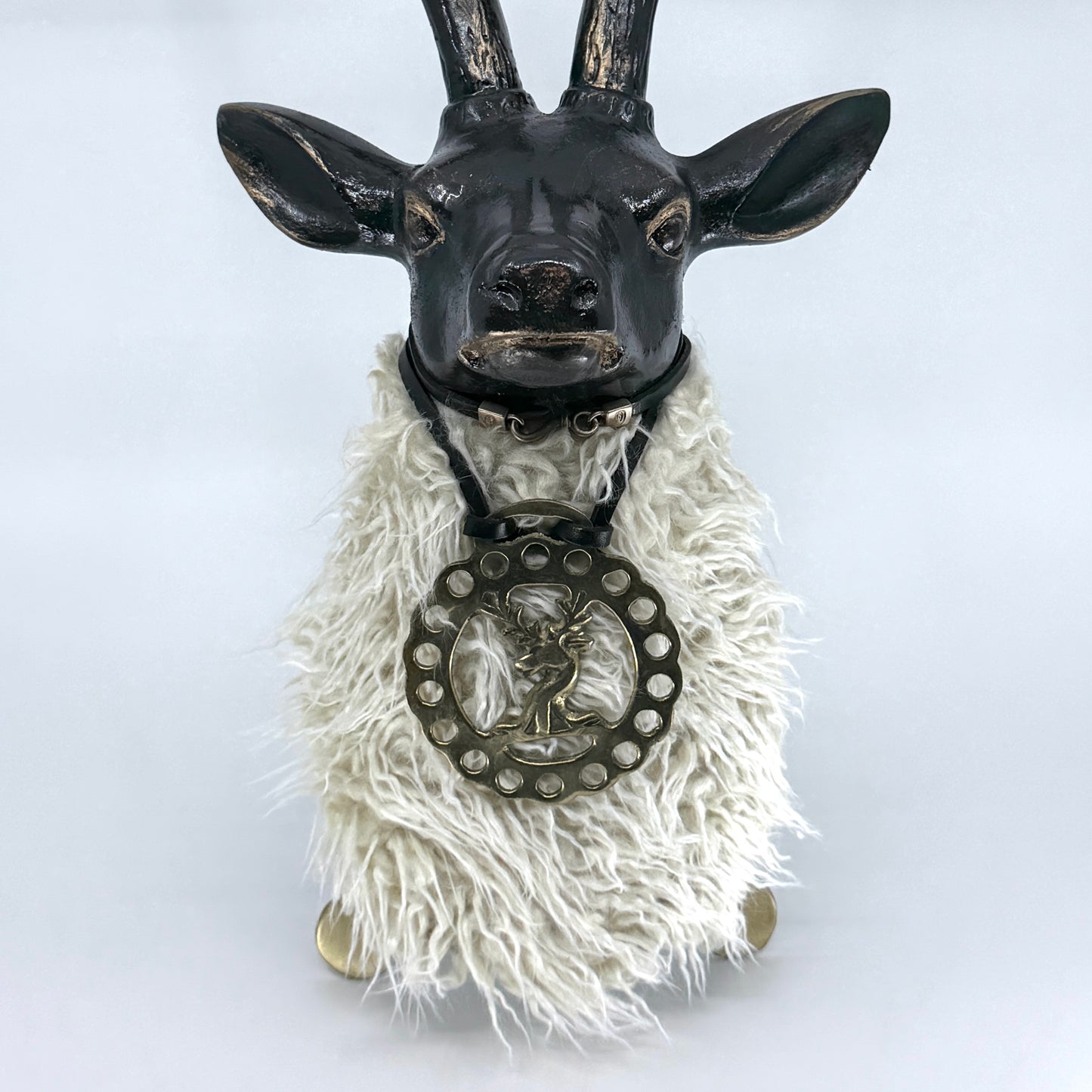 The Stag of Myth: Custom Ceramic Deer Head by Evanryans Design