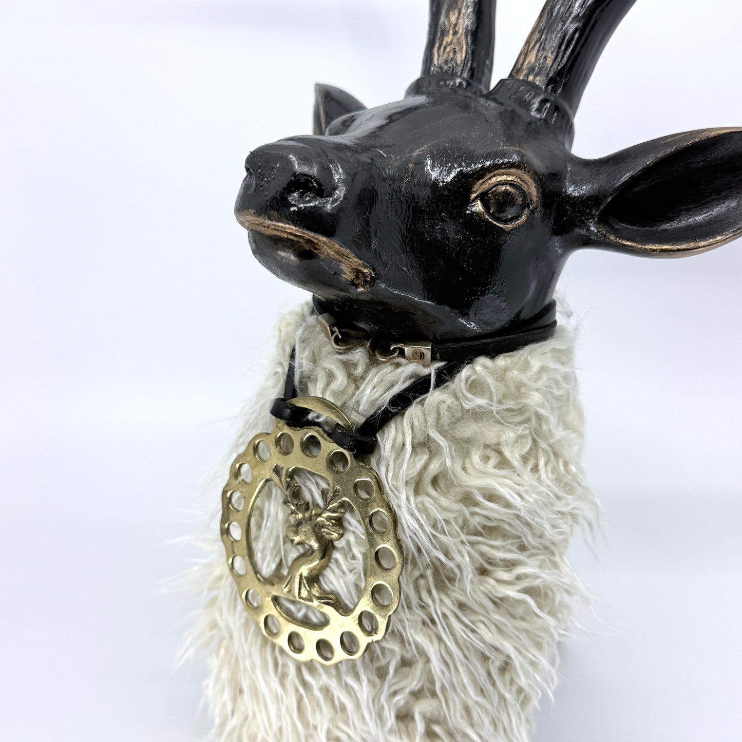 The Stag of Myth: Custom Ceramic Deer Head by Evanryans Design